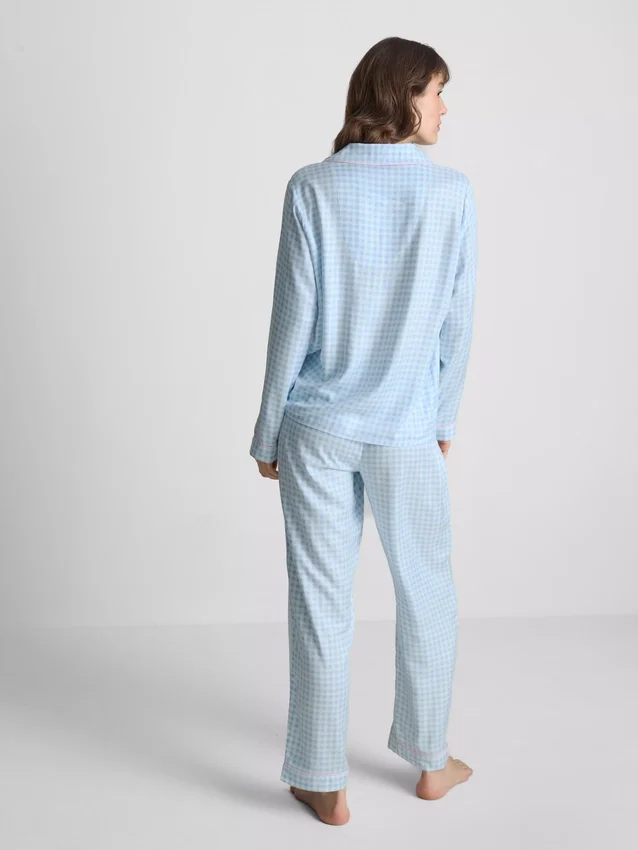 Twill-kangasta valmistetut boyfriend-pyjamat