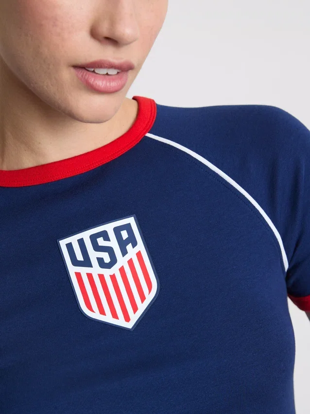 USA-aiheinen pitkä vartaloinen vauvan t-paita