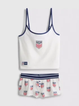 USA FC puuvillapitoiset cami-shorty-pyjamat