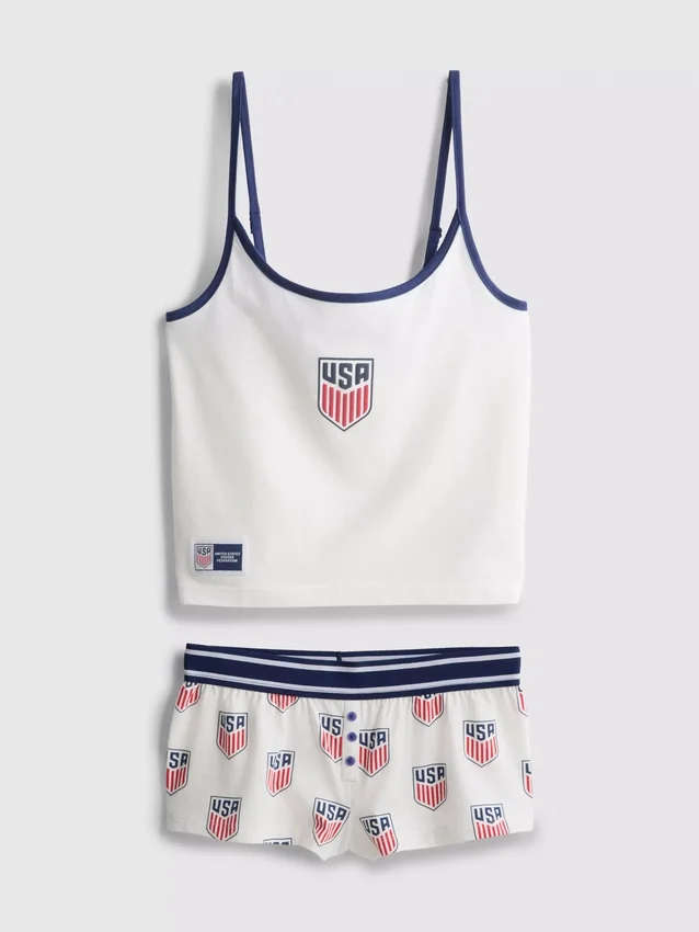 USA FC puuvillapitoiset cami-shorty-pyjamat