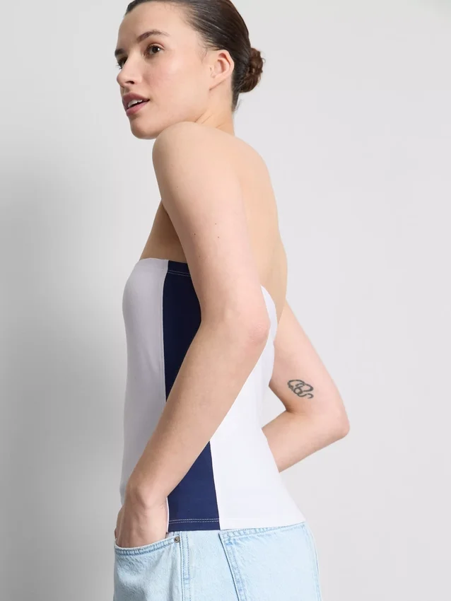 USA Soccer -bandeau-toppi, jossa on runsaasti puuvillaa