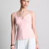 V-kaula-aukkoinen babydoll-top