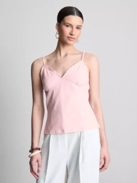 V-kaula-aukkoinen babydoll-top