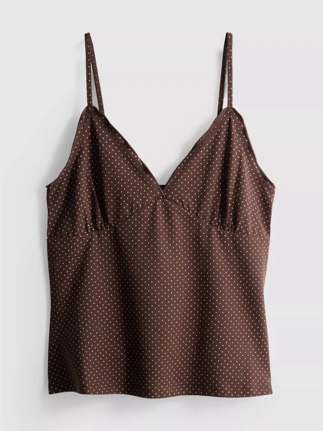 V-kaula-aukkoinen babydoll-top