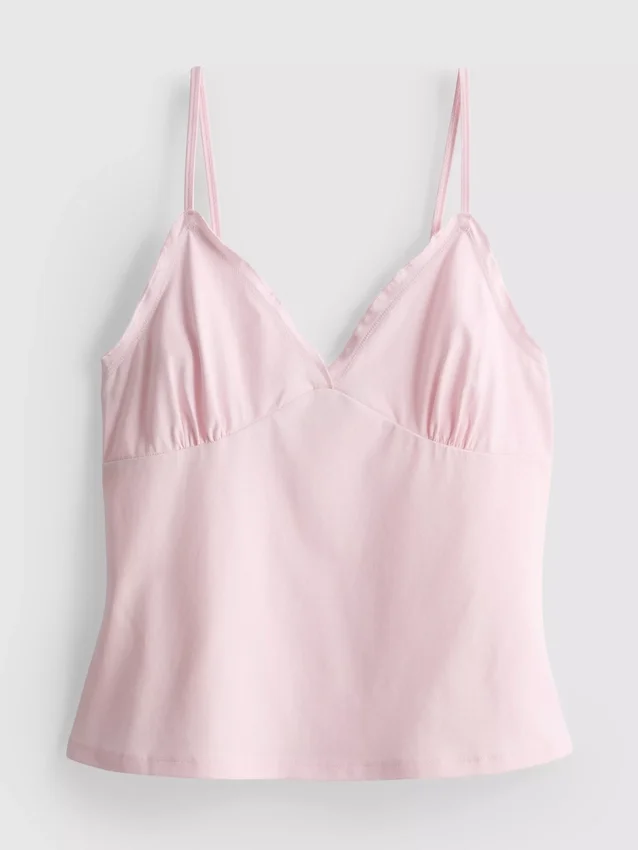 V-kaula-aukkoinen babydoll-top