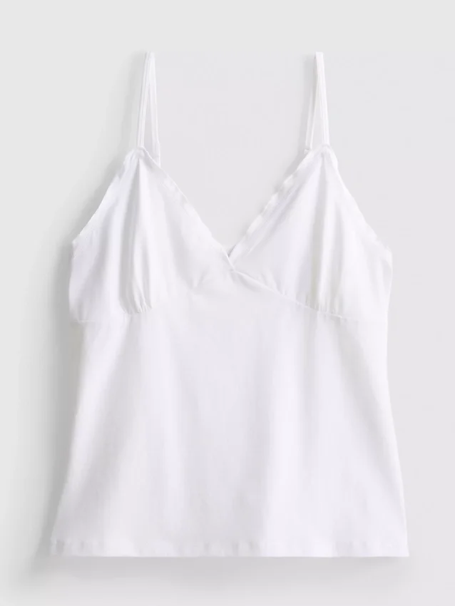 V-kaula-aukkoinen babydoll-top